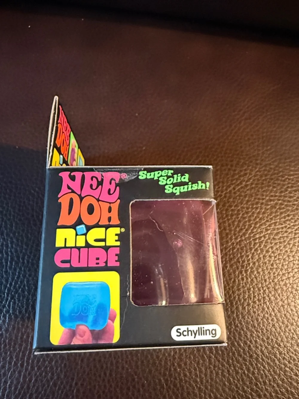 NeeDoh Nice Cube Purple Super Solid Squish Toy - Picture 3 of 5